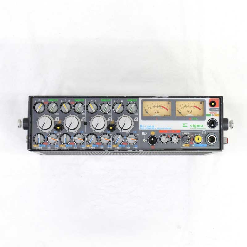 【KS-342 アナログ入力オス-出力メス ジャンク品】 Sigma Systems Engineering 4chポータブルミキサー