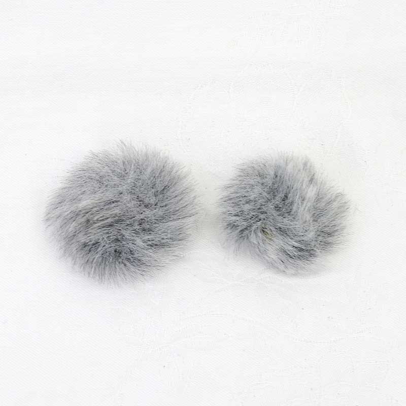 【Grey Lavalier Windjammer - pair（RYC065502） 現状渡し 中古品】 Rycote ラベリアマイク用ウインドジャマー（グレー/2個入り）