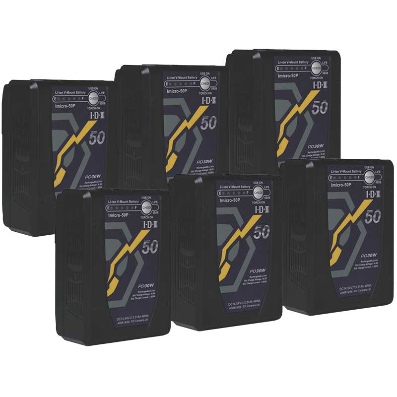 【IDXキャンペーン Imicro-50P 6本】 IDX Vマウントマイクロタイプ リチウムイオンバッテリー