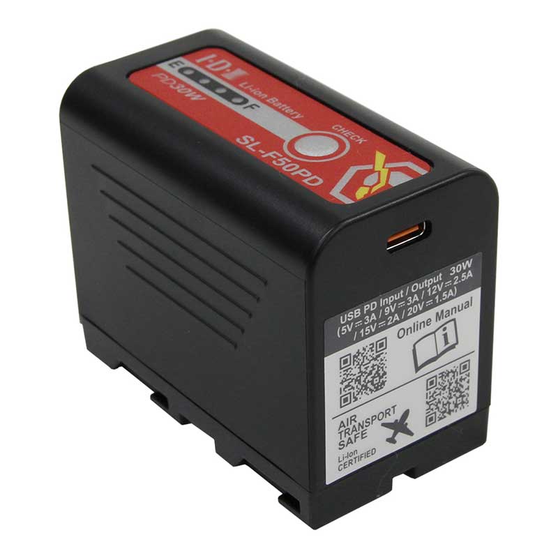 【SL-F50PD】 IDX Sony Lシリーズ 7.2Vタイプリチウムイオンバッテリー