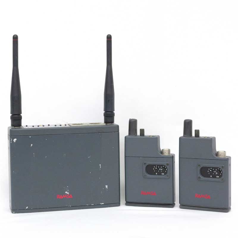 【WX-RJ800 + WX-TB840(x2) ジャンク品】 RAMSA ENG/EFPワイヤレス送受信機セット