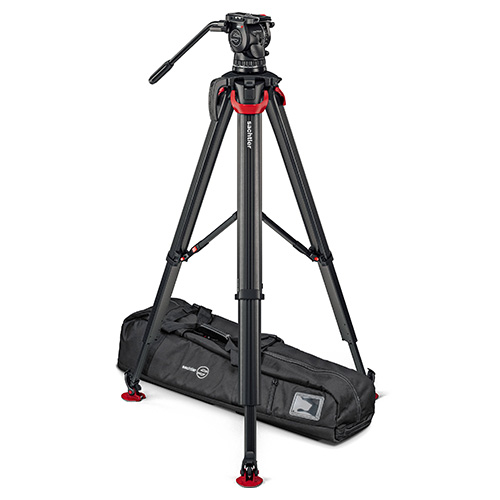 【システムaktiv10 flowtech100 MS（S2072S-FTMS）】 Sachtler カーボン3段三脚システム フローテック