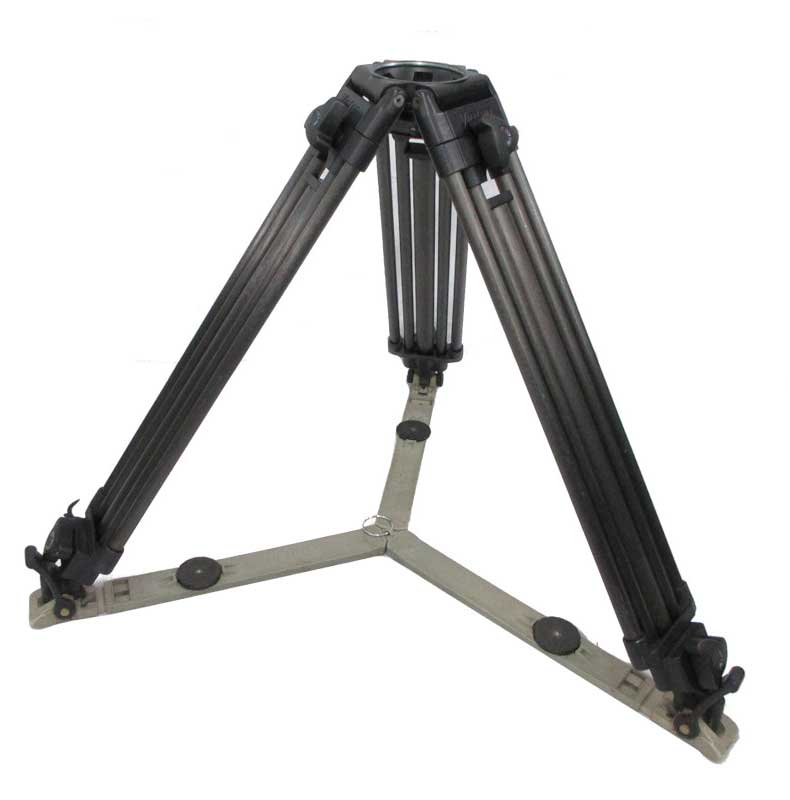 【3523-3 ジャンク品】 Vinten 100mmボール カーボン3段三脚