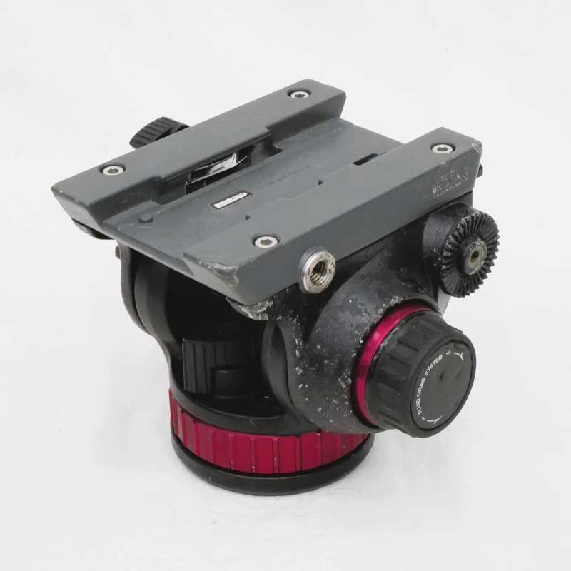 【MVH502AH ジャンク品】 Manfrotto プロフルード ビデオ雲台 フラットベース（プレート欠品）