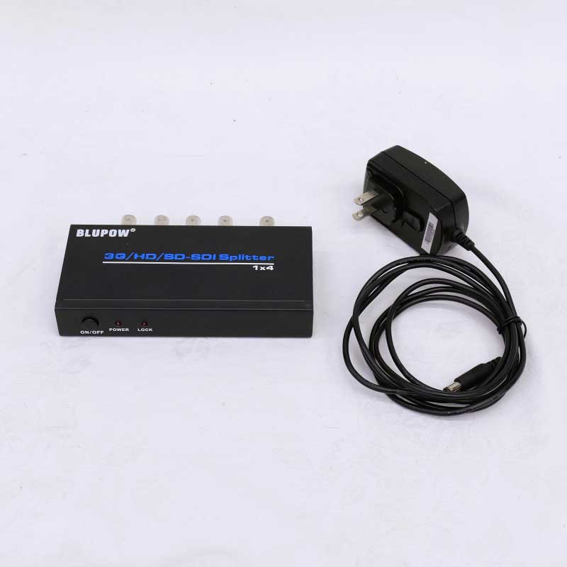 【型番不明 ジャンク品】 メーカー不明 1入力4出力 SDI分配器