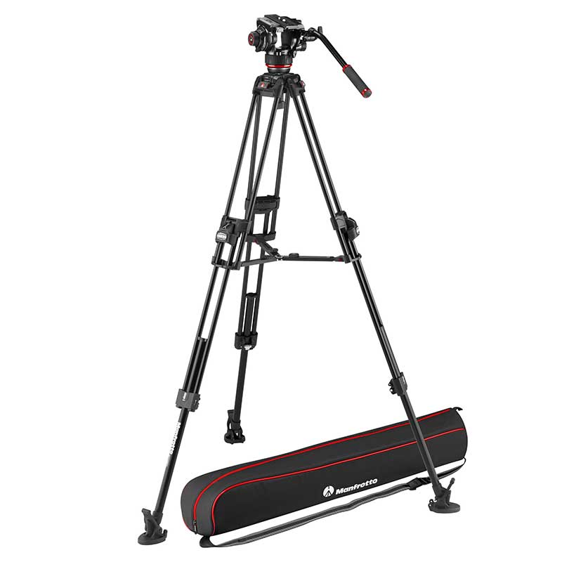 【MVK504XTWINFA 開封品】 Manfrotto 504Xビデオ雲台+645FASTアルミ三脚
