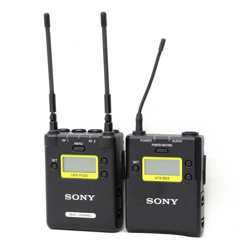 【URX-P03D 現状渡し 中古品】 SONY UHFシンセサイザーダイバーシティチューナー（送信機付）