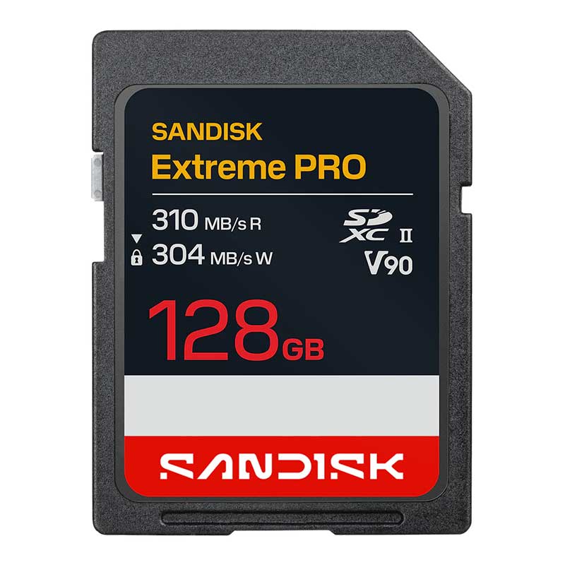 【SDSDXDE-128G-JNJIP】 SanDisk エクストリーム プロ SD UHS-II V90 カード 128GB