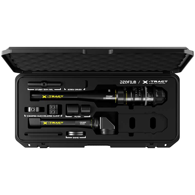 【X-Tract 18-28mm 2レンズセット 着脱式 0/360°（DZO-X1828ACS）】 DZOFILM PLマウント用 フルフレーム プローブズームレンズ