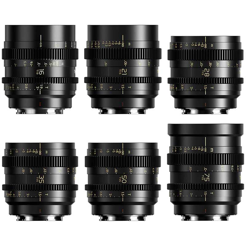 【Simera-C 6本セット 16/21/28/35/50/75mm（TP-SC6P-E）】 Thypoch Eマウント用 フルフレームシネレンズ
