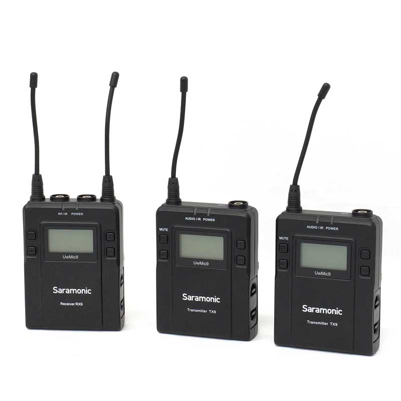 【UwMic9-JP Kit2 ジャンク品】 Saramonic 800M帯 ポータブルワイヤレスマイクシステム