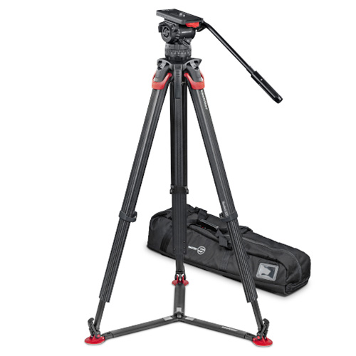 【システムDV12 FT GS（1205FTGS）】 Sachtler カーボン3段三脚システム フローテック